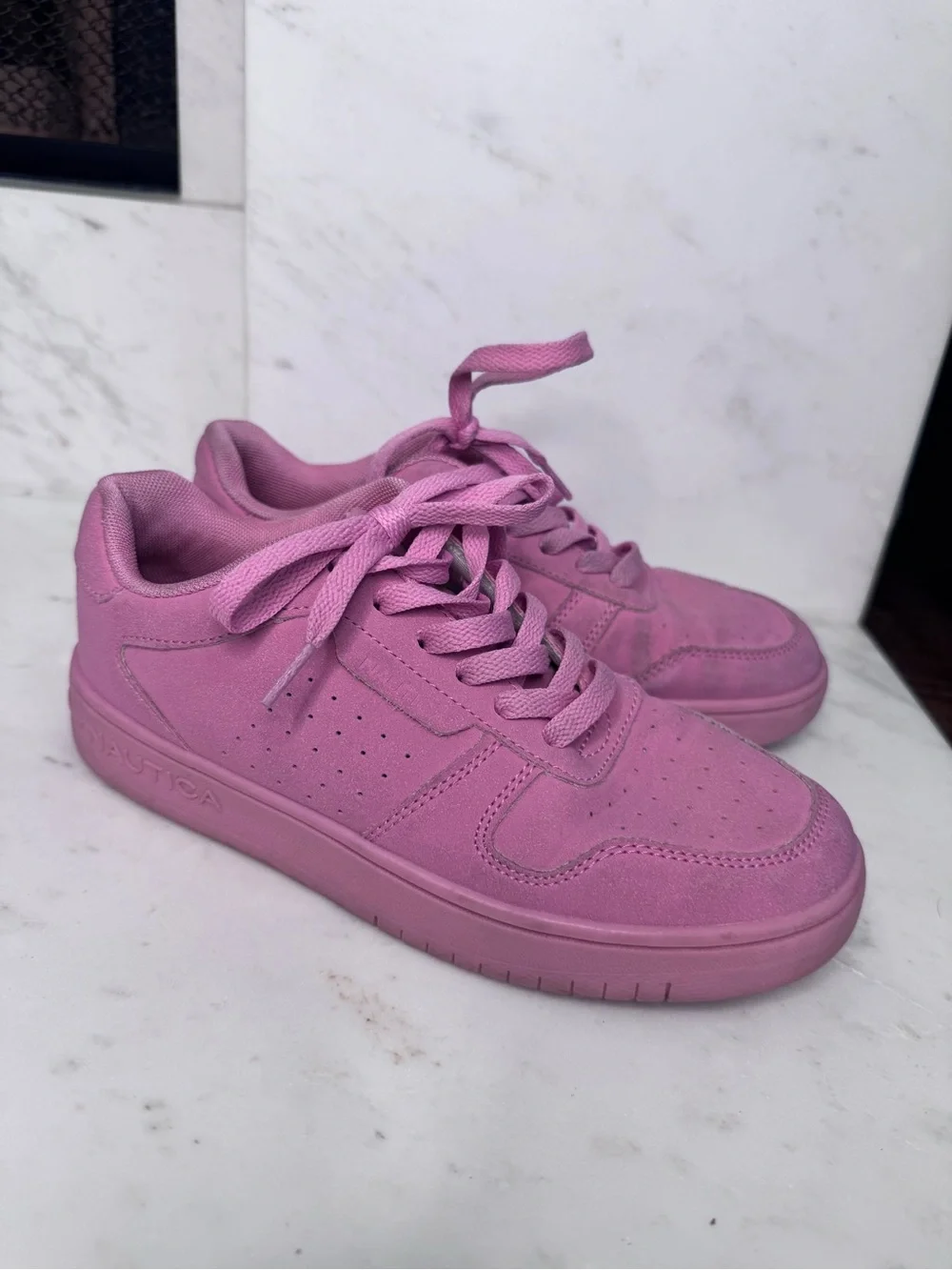 Nautica Stafford / Ivan Low-Top Sneakers Blush Pink lace up tennis shoes Girls 3